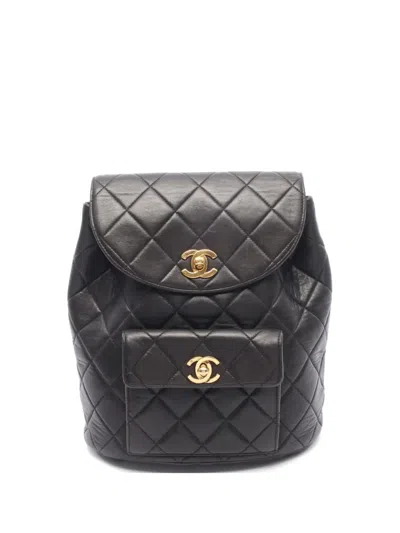 Pre-owned Chanel 1994-1996 Duma Matelasse In Black