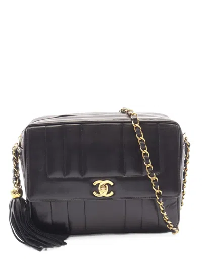 Chanel 1994-1996 Mademoiselle Chain-strap Shoulder Bag In Black