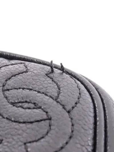 Pre-owned Chanel 1994-1996 Triple Coco Mark Backpack In Black