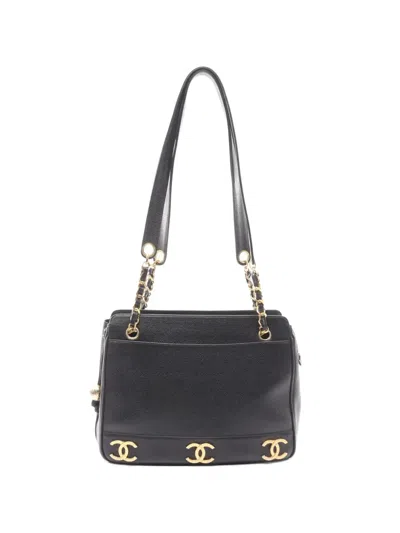 Pre-owned Chanel 1994-1996 Triple Coco Mark Tote Bag