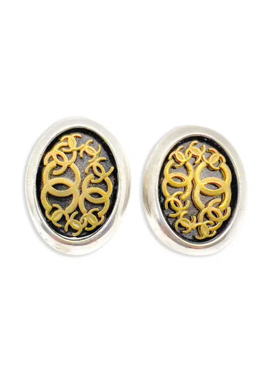 Pre-owned Chanel 1994s Cc-logo Clip-on Earrings In Gold