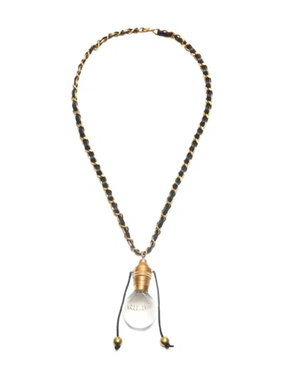 Pre-owned Chanel 1994s Light Bulb Necklace In Gold
