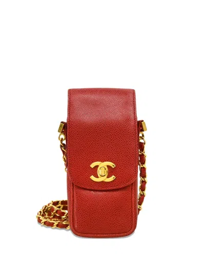 Pre-owned Chanel 1995 Cc-buckle Phone Case