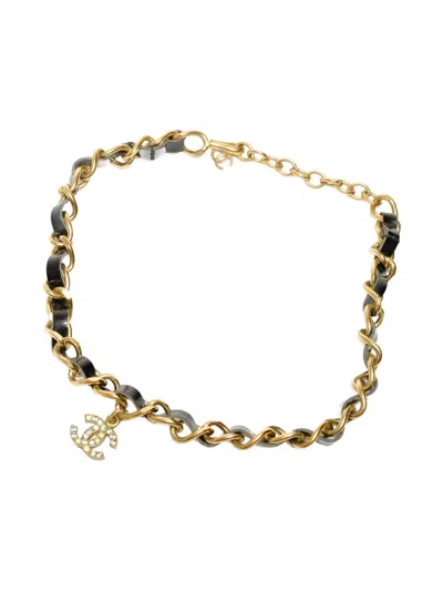 Pre-owned Chanel 1995 Cc-mark Chain Necklace In Gold