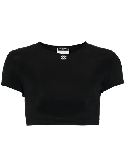 Pre-owned Chanel 1995 Cc T-shirt In Black