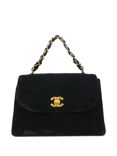 Pre-owned Chanel 1995 Cc Turn-lock Handbag In Black