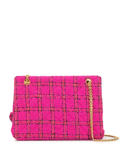 Pre-owned Chanel 1995 Checked Shoulder Bag In Pink