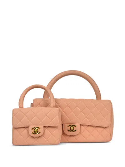 Pre-owned Chanel 1995 Classic Flap Two-in-one Handbag In Pink