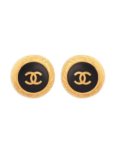 Pre-owned Chanel 1995 Clip-on Earrings In 金色