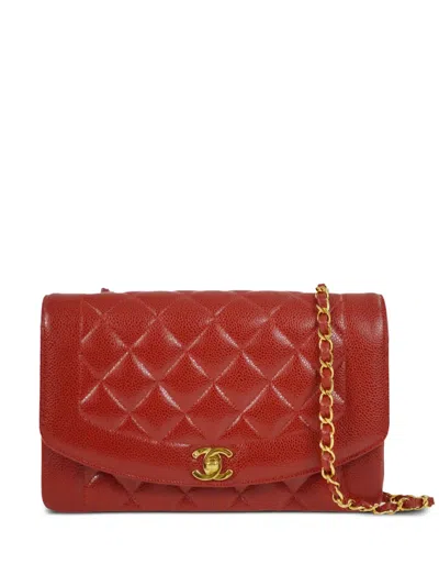 Pre-owned Chanel 1995 Diana Shoulder Bag In Red