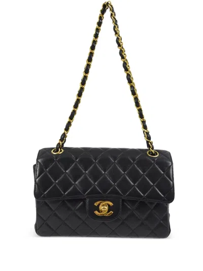 Pre-owned Chanel 1995 Double Sided Classic Flap Shoulder Bag In Black