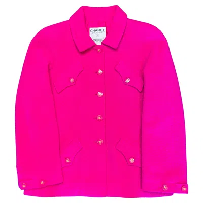 Pre-owned Chanel 1995 Fall/winter Pink Runway Blazer Size 38