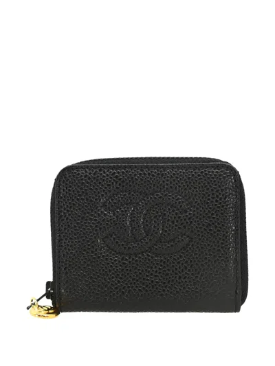 Pre-owned Chanel 1995 Interlocking Cc Wallet