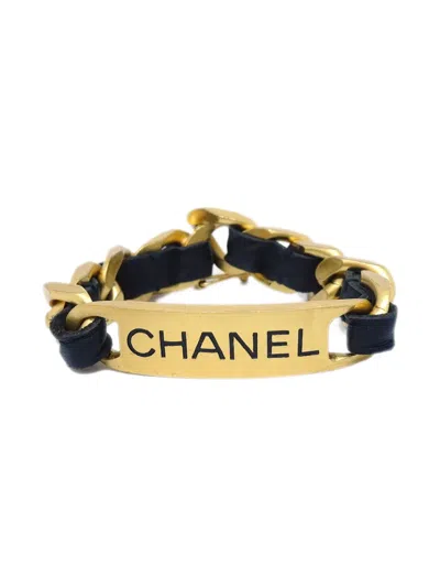 Pre-owned Chanel 1995 Logo-debossed Bracelet