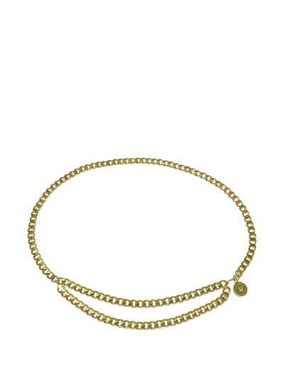 Pre-owned Chanel 1995 Medallion Chain Belt In Gold