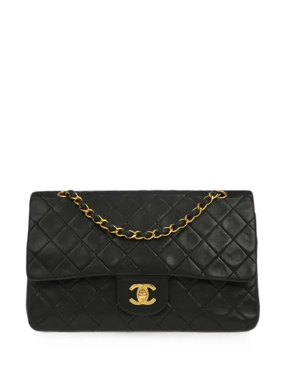 Pre-owned Chanel 1995 Medium Classic Double Flap Shoulder Bag In 黑色