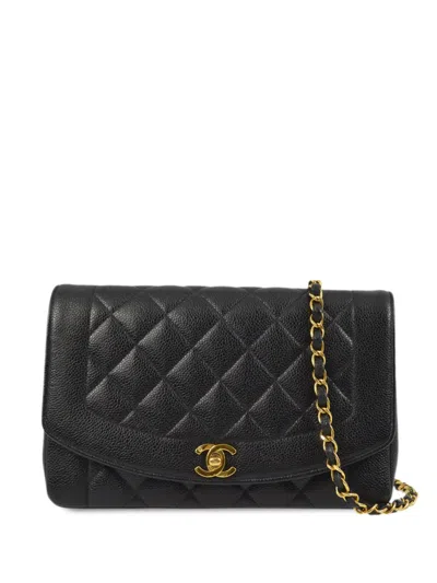 Pre-owned Chanel 1995 Medium Diana Shoulder Bag In Black