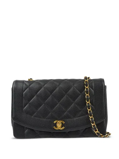 Pre-owned Chanel 1995 Medium Diana Shoulder Bag In Black