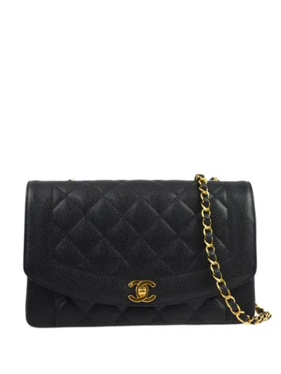 Pre-owned Chanel 1995 Medium Diana Shoulder Bag In Black