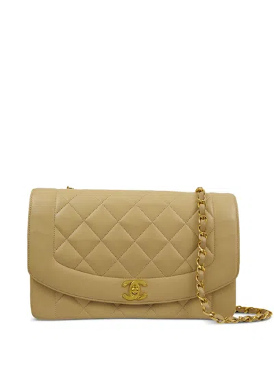 Pre-owned Chanel 1995 Medium Diana Shoulder Bag In Neutrals