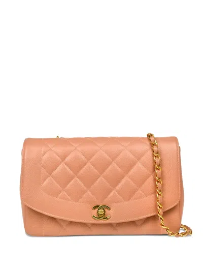 Pre-owned Chanel 1995 Medium Diana Shoulder Bag In Pink