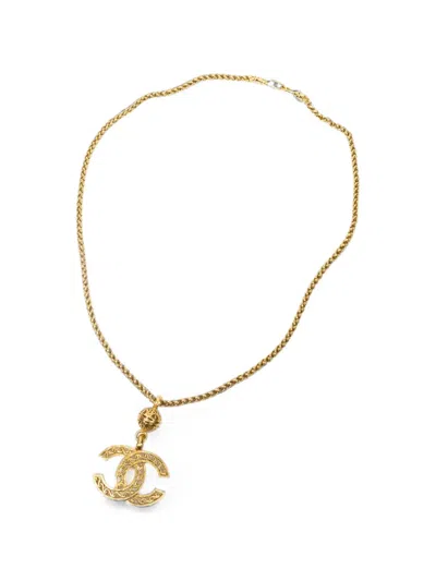 Pre-owned Chanel 1995 Pendant Necklace In Gold