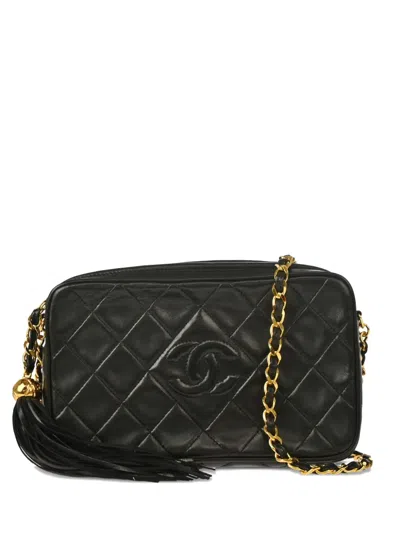 Pre-owned Chanel 1995 Quilted Crossbody Bag In Black