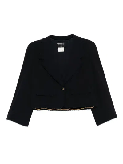 Pre-owned Chanel 1995 Setup Jacket Pants In Blue