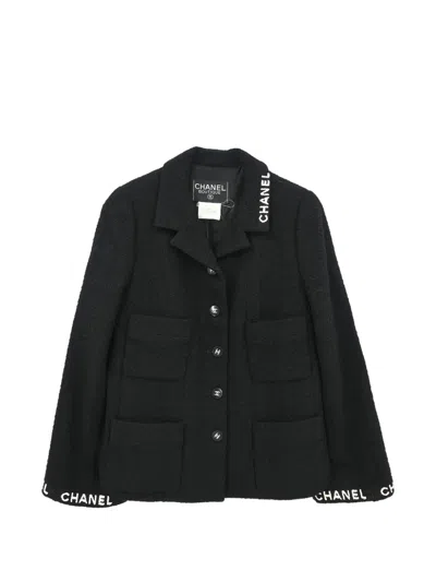 Pre-owned Chanel 1995 Single-breasted Blazer In Black