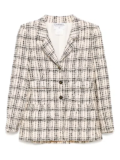 Pre-owned Chanel 1995 Single-breasted Jacket In Neutrals