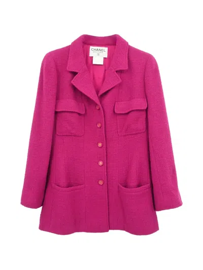 Pre-owned Chanel 1995 Single-breasted Jacket In Pink