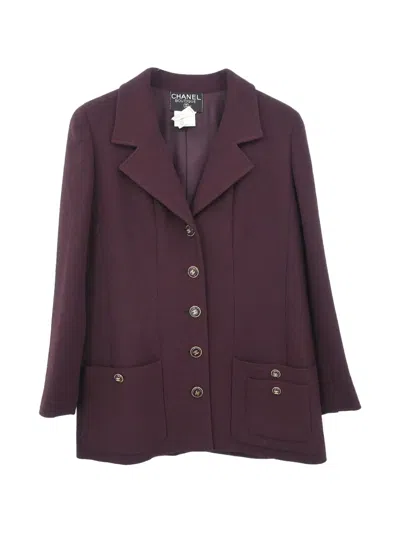 Pre-owned Chanel 1995 Single-breasted Jacket In Purple
