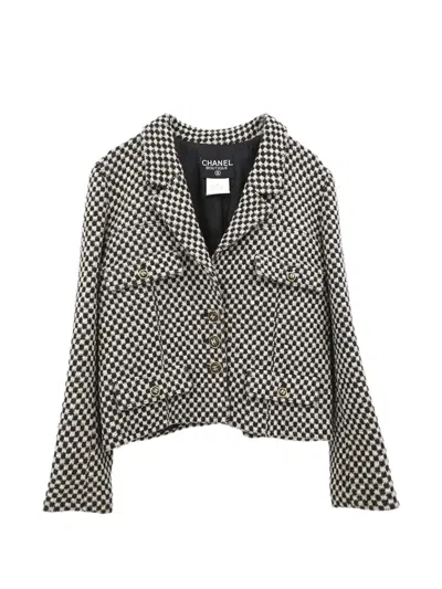 Pre-owned Chanel 1995 Single-breasted Tweed Jacket In Brown