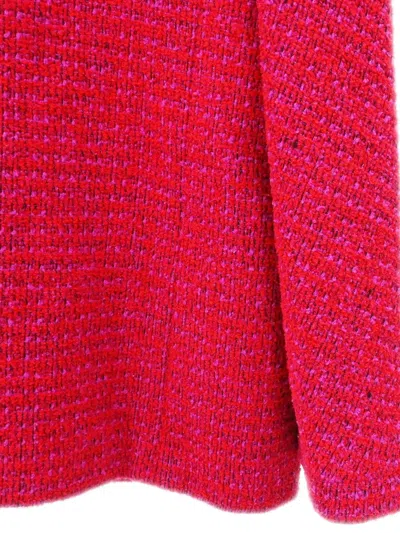 Pre-owned Chanel 1995 Single-breasted Tweed Jacket In Red