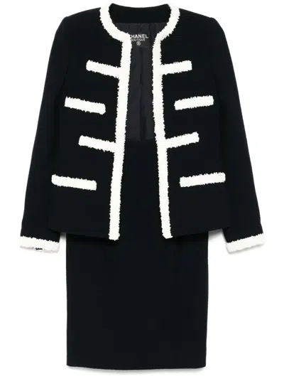 Pre-owned Chanel 1995 Skirt Suits In Blue