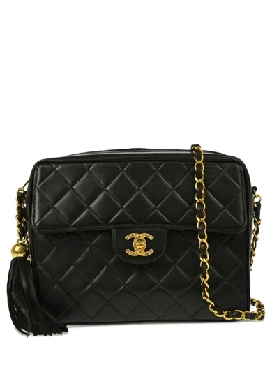 Pre-owned Chanel 1995 Small Camera Bag In Black