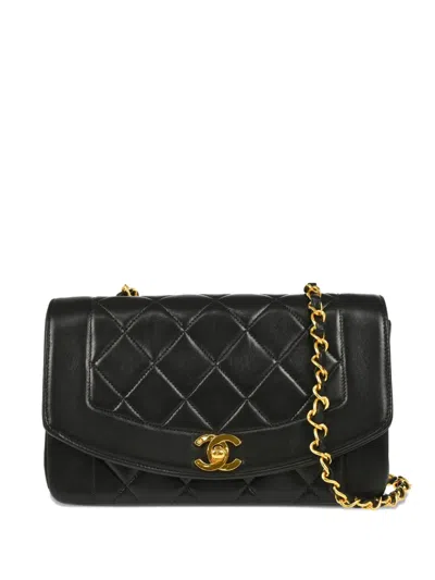 Pre-owned Chanel 1995 Small Diana Shoulder Bag In Black