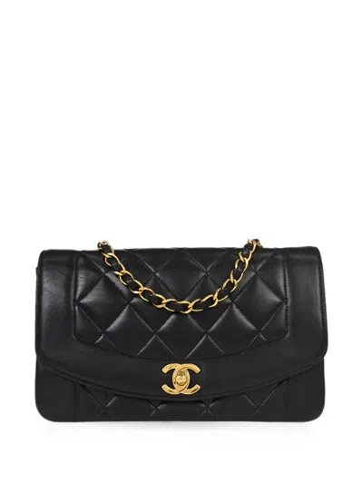 Pre-owned Chanel 1995 Small Diana Shoulder Bag In Black