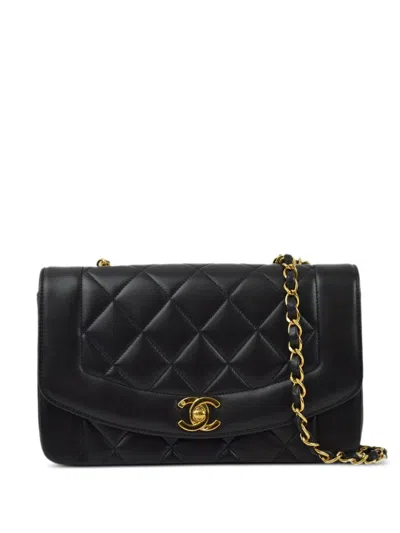 Pre-owned Chanel 1995 Small Diana Shoulder Bag In Black