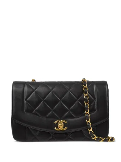 Pre-owned Chanel 1995 Small Diana Shoulder Bag In Black