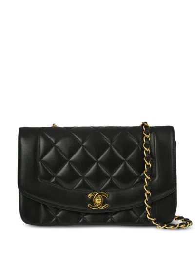 Pre-owned Chanel 1995 Small Diana Shoulder Bag In Black