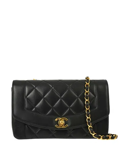Pre-owned Chanel 1995 Small Diana Shoulder Bag In Black