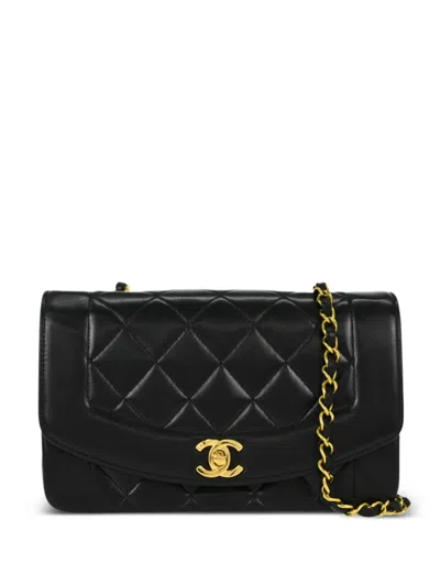 Pre-owned Chanel 1995 Small Diana Shoulder Bag In Black
