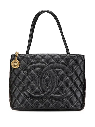 Pre-owned Chanel 1996-1997 Caviar Medallion Tote Bag