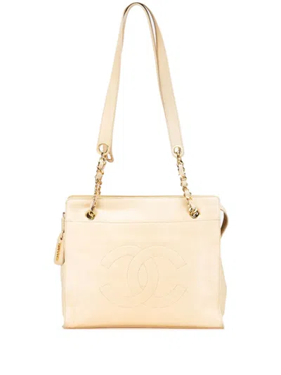 Pre-owned Chanel 1996-1997 Cc Lambskin Chain Tote Bag