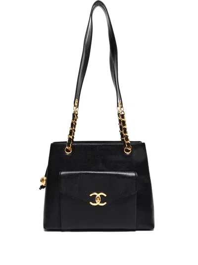 Pre-owned Chanel 1996-1997 Cc Mark Shoulder Bag In Black