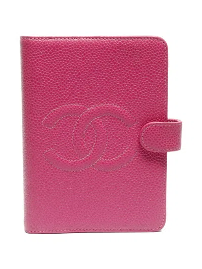 Pre-owned Chanel 1996-1997 Cc Notebook Cover In Pink
