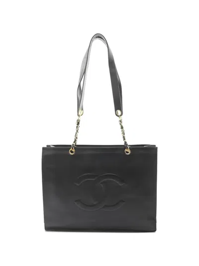 Pre-owned Chanel 1996-1997 Coco Mark Chain Shoulderbag In Black