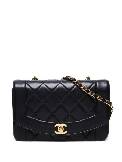 Pre-owned Chanel 1996-1997 Diana Shoulder Bag In Black