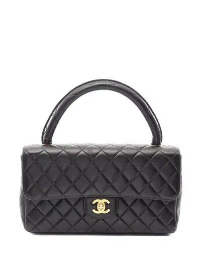 Pre-owned Chanel 1996-1997 Kelly Parent Handbag In Black